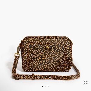 Madewell Black and Tan Spotted Crossbody Bag